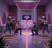 Two players with holographic display